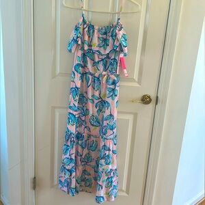 Lilly Pullitzer Girls Saraphina maxi sundress “Sweet Pea chasing the Sun”
